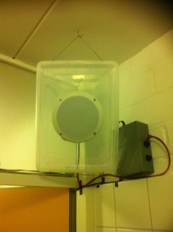 Waterdichte versterker en speaker