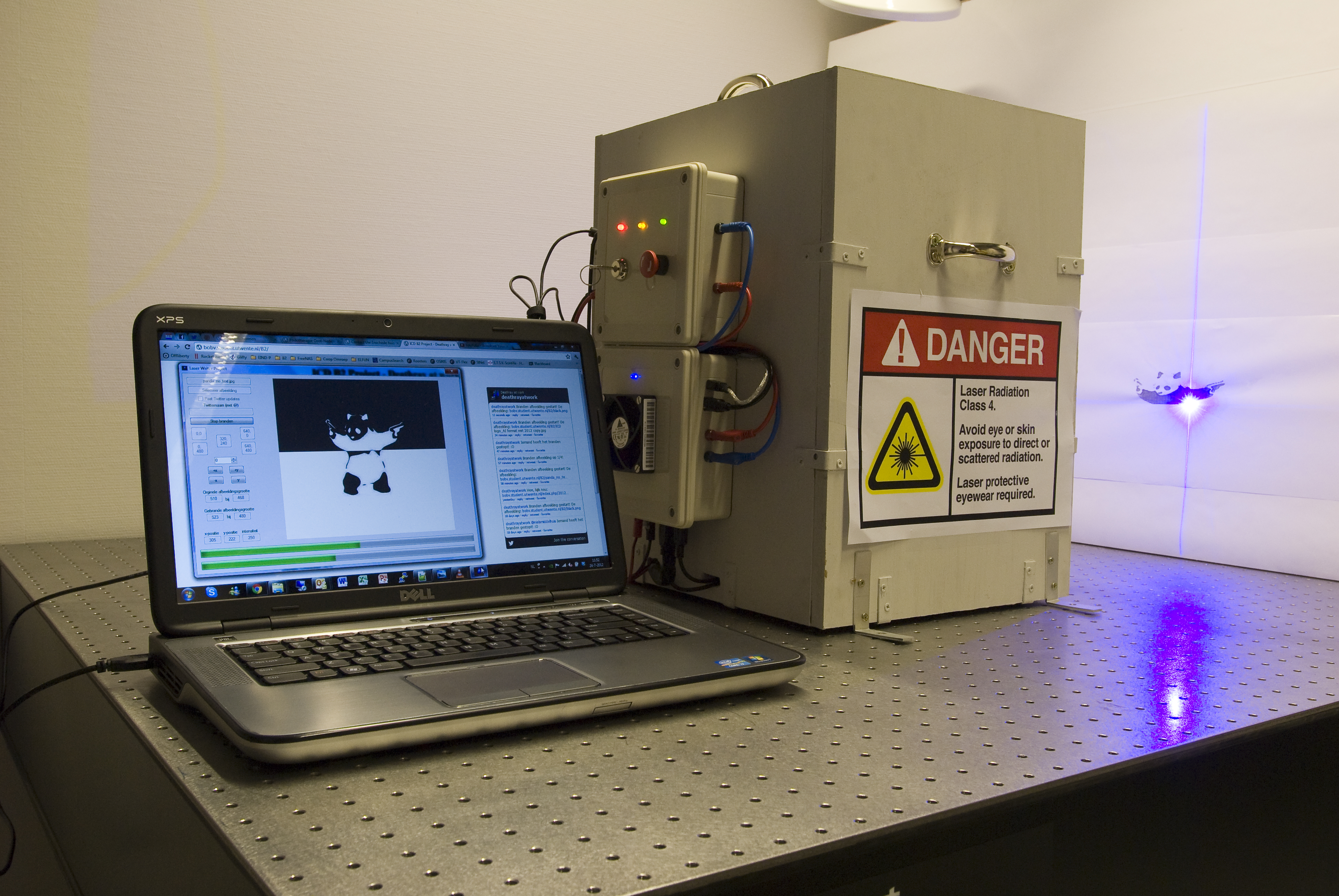 Het complete systeem van de Laserwriter.